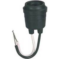rubber pigtail lampholder, black
