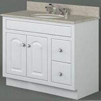 vanity 2 door & 2 drawer white rta