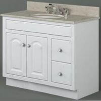 Vanity 2 Door & 2 Drawer White Rta