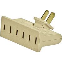 three outlet 2 wire swivel tap, ivory