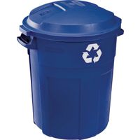 Rubbermaid 1792641 Roughneck Recycle Trash can With Lid