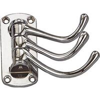 Coat & Hat Hook, Chrome & Brass