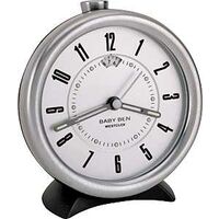 Key Wound Alarm Clock, Grey Small