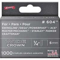 Arrow Wide Crown Staples, 1/4in.