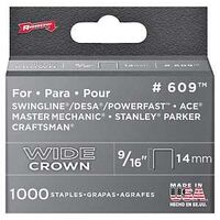 Arrow Wide Crown Staples, 9/16in.