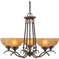 boston harbor five light chandelier, noble bronze