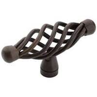 Birdcage Oval Cabinet Knob, 3in. Antique Rust
