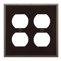 4246682 - 2G STD BRWN DUPLEX RECPT PLATE