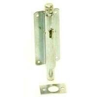 steel foot bolt brass finish, 4in.