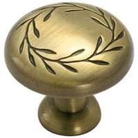 Leaf Cabinet Knob, 1 3/4in. Elegant Brass