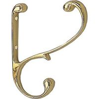 coat hook with ceramic hook, brass