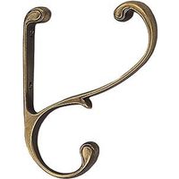 coat & hat hook, antique brass