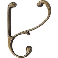 Coat & Hat Hook, Antique Brass