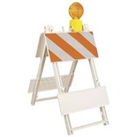 plastic barricade, 24in. x 12in.