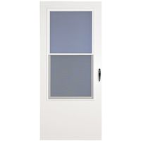 Larson 298SS Mid View Storm Door, 32 in W x 81 in H, Wood, White
