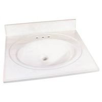 4346193 - 22X25 WHITE SOLID MARBLE TOP