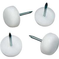 nail on furniture base glides, 5/8in. white