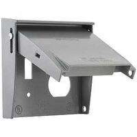 Double Outlet Cover, Grey