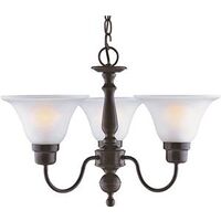 three light chandelier  fixture, bronze