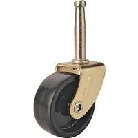 Stem Caster, 2in. Black & Brass