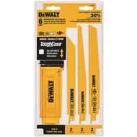 dewalt reciprocal saw blade set, 6 pc