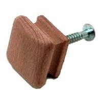 1 1/2in. square hardwood knobs