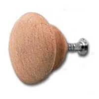 1 1/2in. x 3/4in. plain round hardwood knob