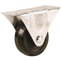 rigid rubber wheel plate caster, 2 1/2in.