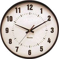 commercial wall clock, 14in. round black