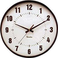 Commercial Wall Clock, 14in. Round Black