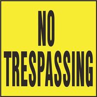 no trespassing sign