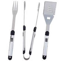 gourmet stainless bbq tool set, 3 pc