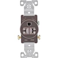 4435244 - 20A 3WIRE BRWN SGL RECEPTACLE