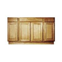 four door sink base, oak 60in.