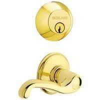 flair combo lock knobset, bright brass