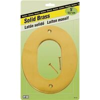 Decorative Brass House Number, #0
