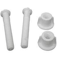 adjustable toilet seat hinge bolt set, white
