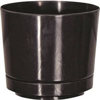 high gloss full depth  planter, black 12in.