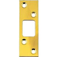 Security Strike Plate, Polished Brass