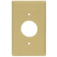 one gang receptacle plate, almond