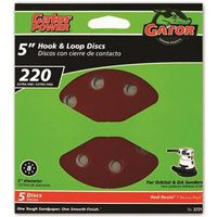 4540712 - 5" 220GRIT 8HOLE HK/LOOP 5PK