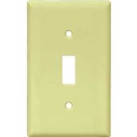 one gang toggle switch plate, almond