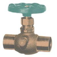 copper sweat straight stop & waste valve, 3/4in.