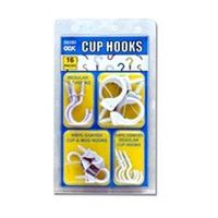 assorted white cup hook kit