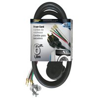 4570065 - DRYER CORD 10/4 SRDT BLACK 6FT