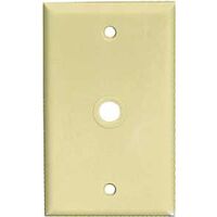 one gang telephone coax cable plate, almond