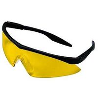 Indoor & Outdoor Black Safety Eyewear, Amber Lens