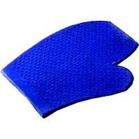 Rubber Horse Massage Mitt, Blue