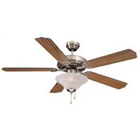 Ceiling Fan Satin Nickel with Light, 52"