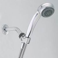 five spray hand shower head, chrome